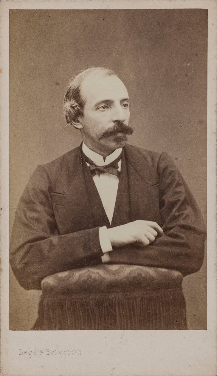 Portræt af komponisten Émile Jonas 1827-1905. af Photo studio Legé and Bergeron.