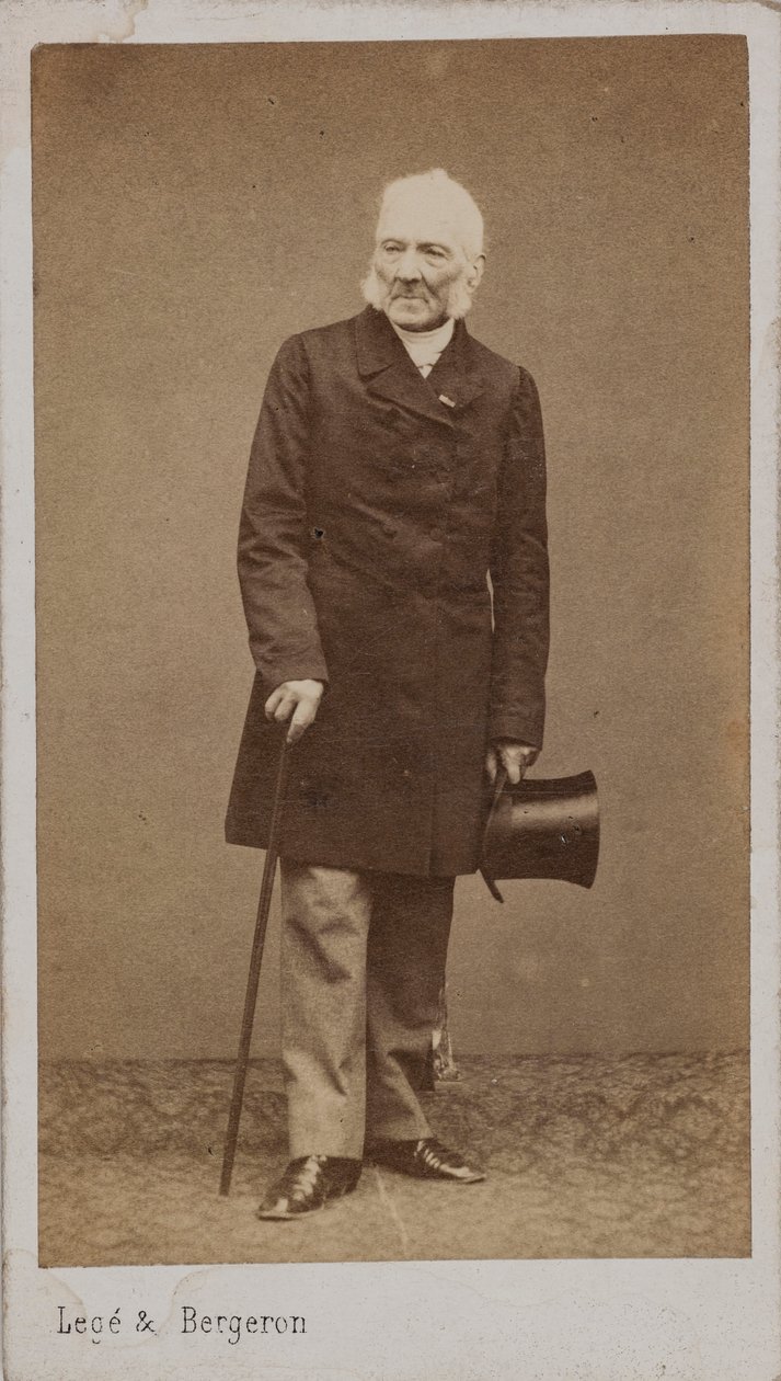 Portræt af komponisten Gustave Vogt 1781-1870. af Photo studio Legé and Bergeron.