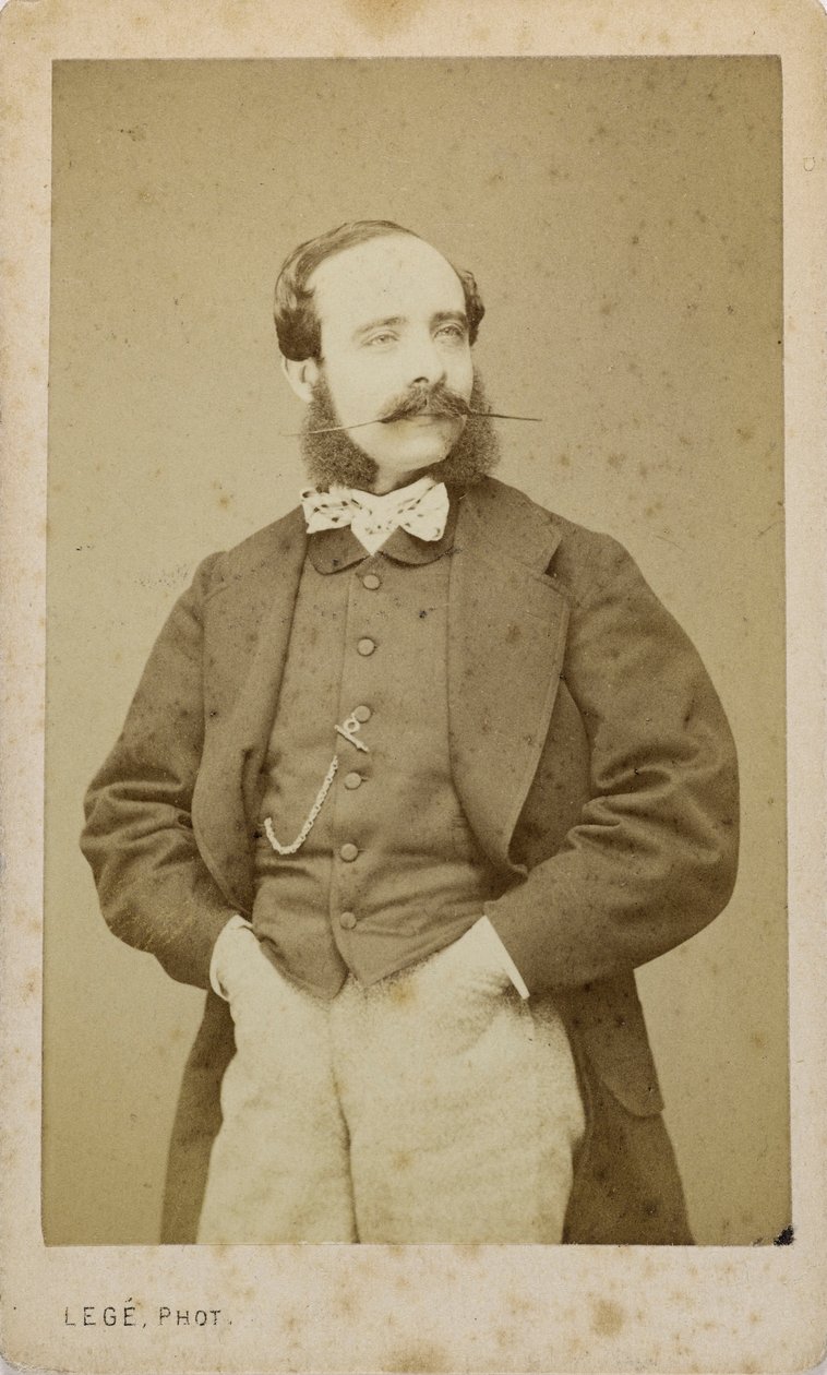 Portræt af violinisten og komponisten Adolphe Blanc 1828-1885, ca. 1870. af Photo studio Legé and Bergeron.