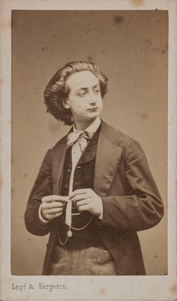 Portræt af violinisten og komponisten Henri Ketten 1848-1883. af Photo studio Legé and Bergeron.