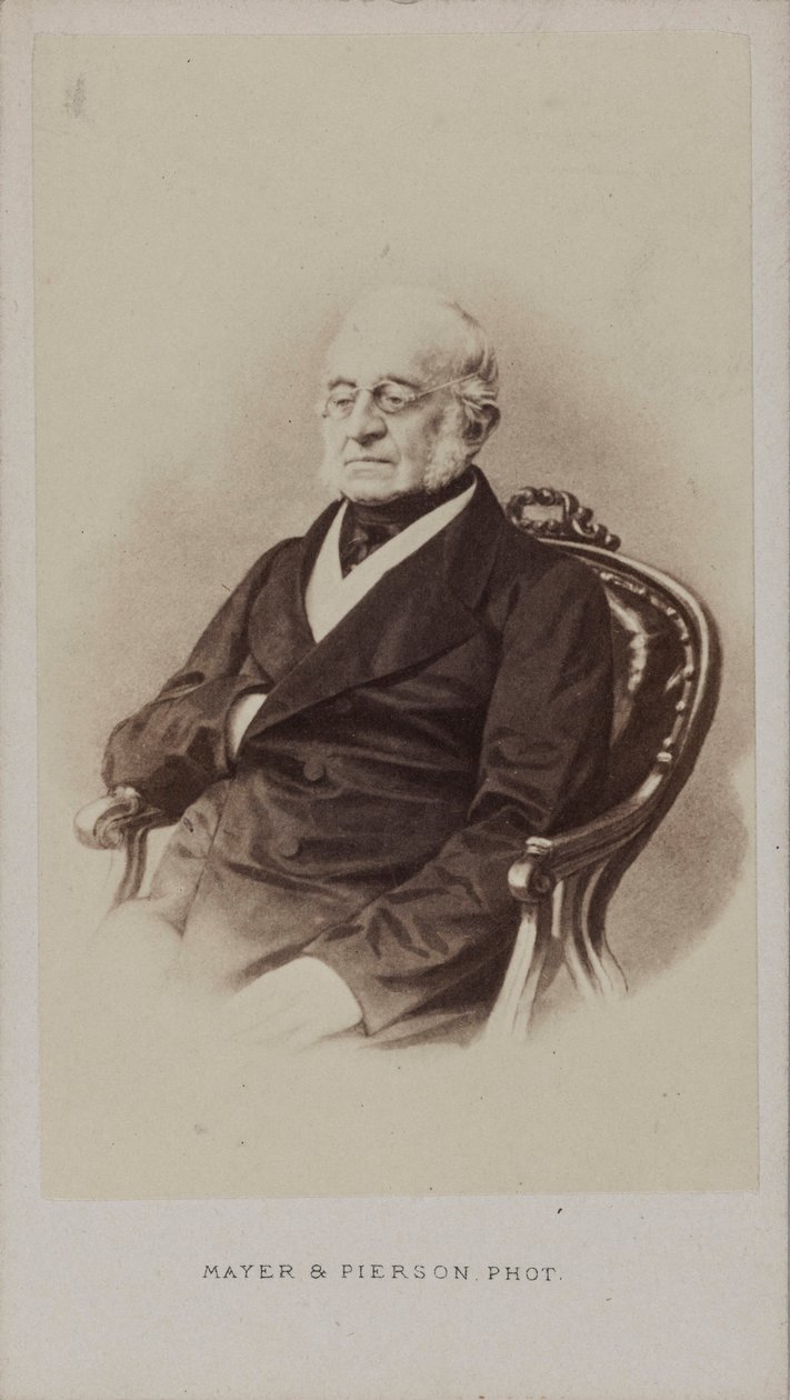 Portræt af grev Karl Robert Nesselrode 1780-1862, ca 1860. af Photo studio Mayer and Pierson.