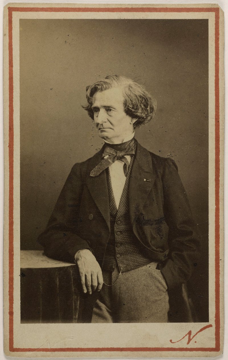Portræt af komponisten Hector Berlioz 1803-1869, ca 1860. af Photo studio Nadar.