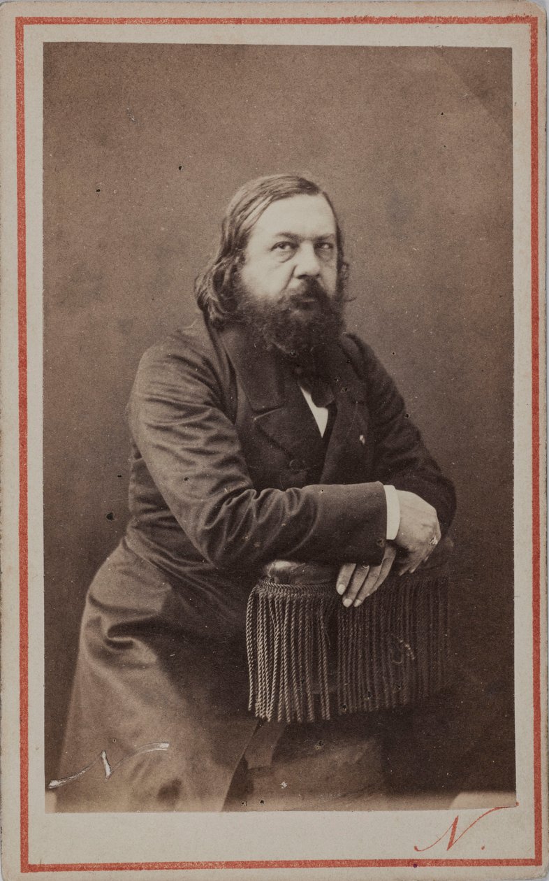 Portræt af digteren Théophile Gautier 1811-1872, 1872. af Photo studio Nadar.
