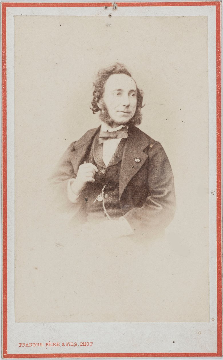 Portræt af violinisten og komponisten Camillo Sivori 1815-1894. af Photo studio Trantoul Père and Fils.