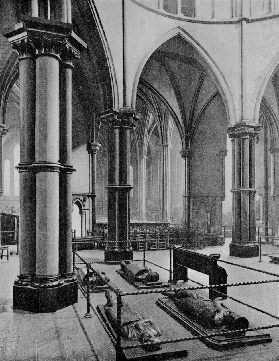 Interiør af Temple Church, City of London, c1905 1906 af Photochrom Co Ltd of London