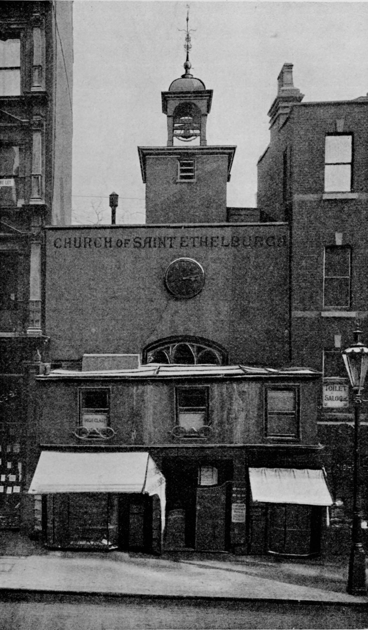 St Ethelburgas Church, Bishopsgate, City of London, c1905 1906 af Photochrom Co Ltd of London