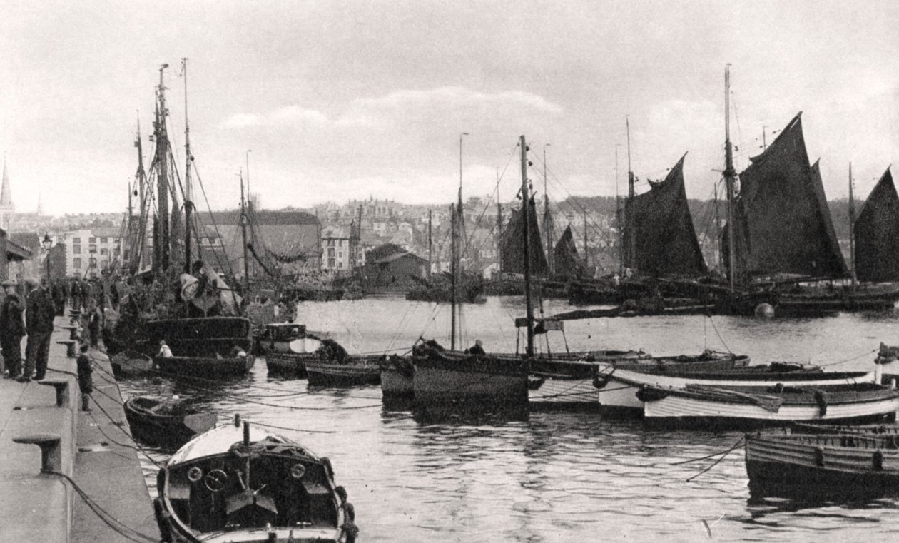 The Barbican, Plymouth, Devon, begyndelsen af det 20. århundrede. af Photochrom Co Ltd of London
