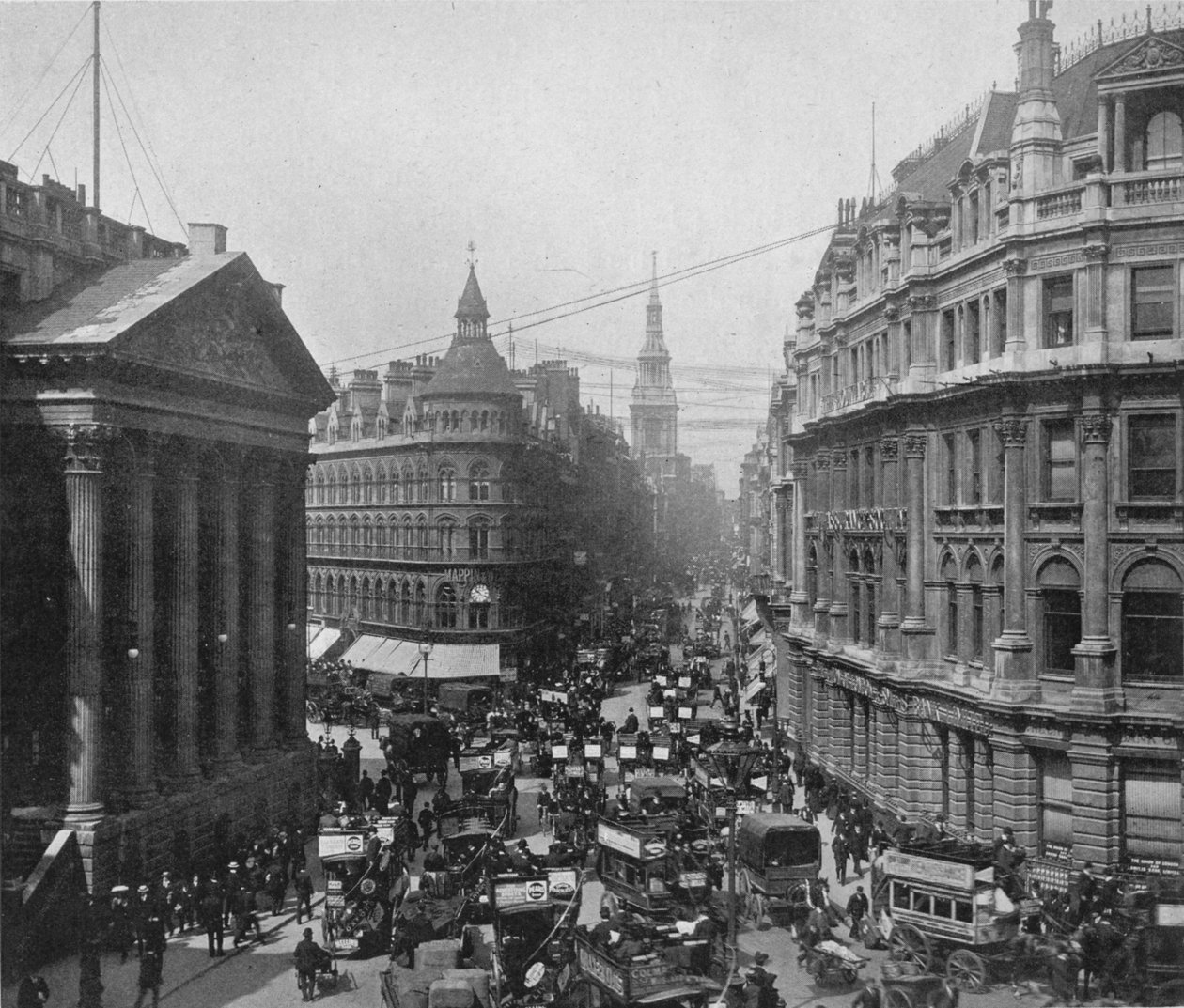 The Mansion House and Cheapside, City of London, c1890 1911 af Photochrom Co Ltd of London