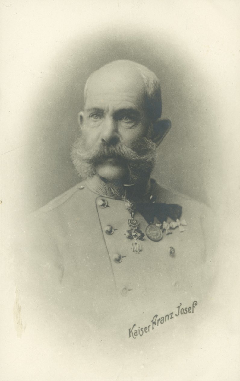 Kejser Franz Joseph I af Østrig (s/h-foto) af Photographer Austrian
