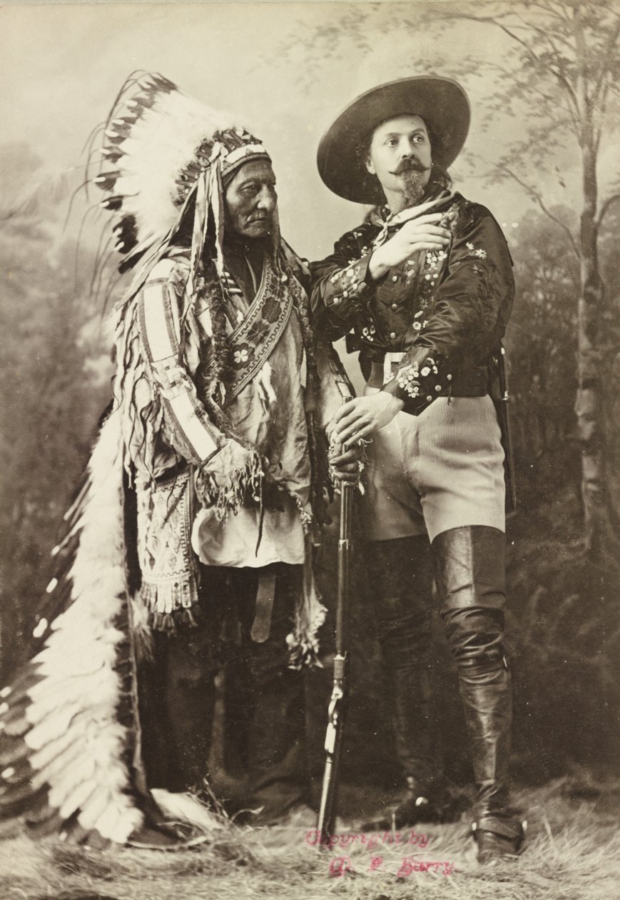Sitting Bull og Buffalo Bill af Photographer Canadian