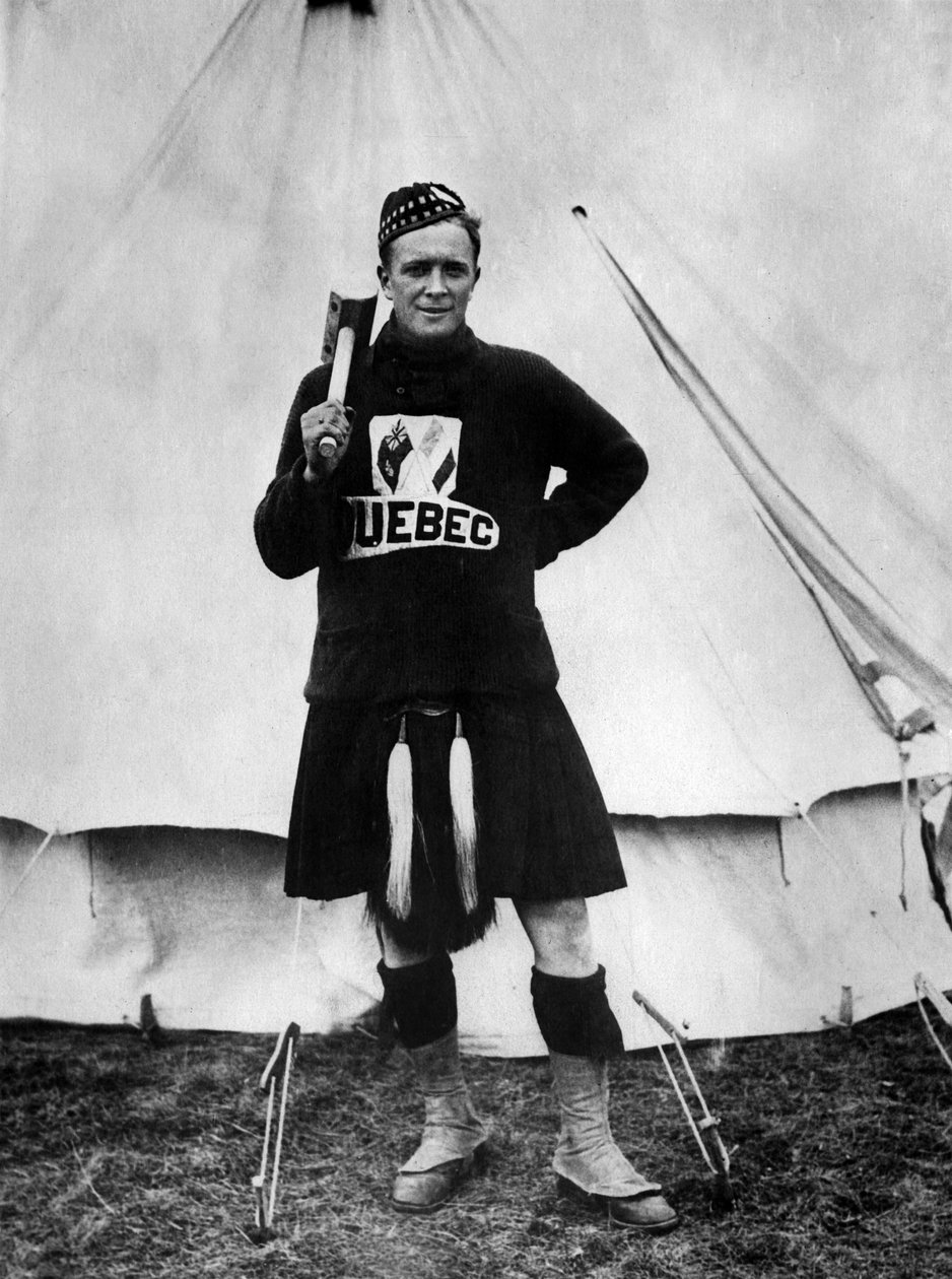 Canadisk soldat i en Quebec-trøje, slaget ved Somme af Photographer French