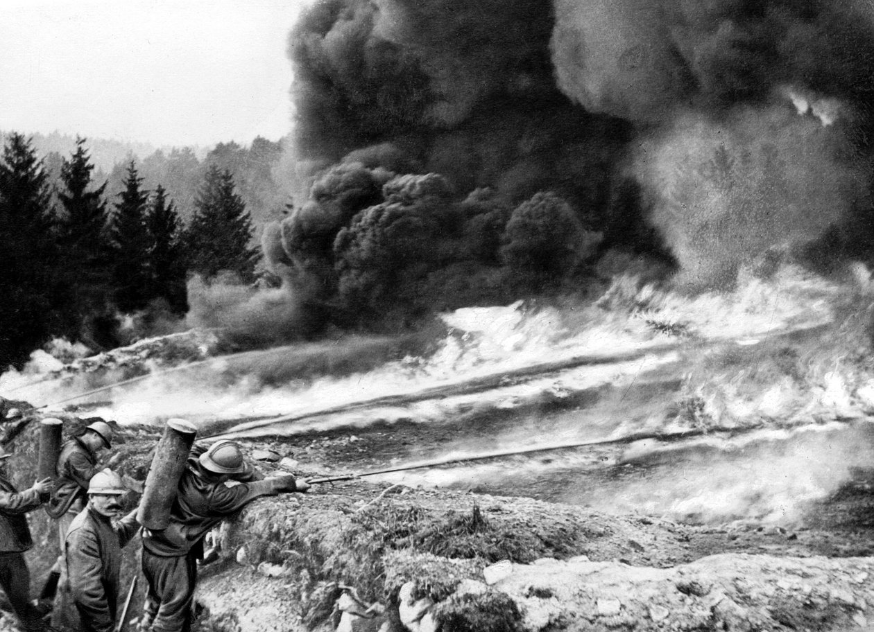 Franske soldater i skyttegravene, Chemin des Dames af Photographer French