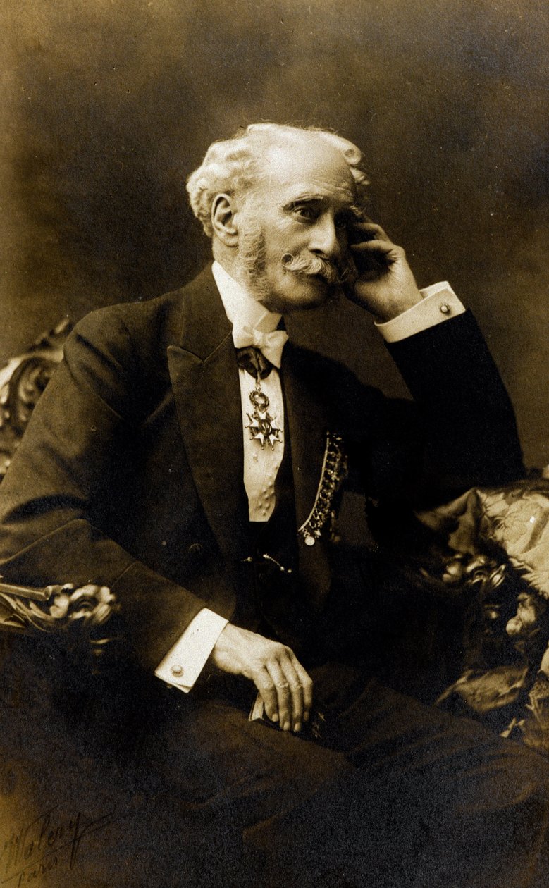 Portræt af Francois Stephen Emile Liegeard (1830-1925), fransk forfatter, digter og politiker - Fotografi, Coll. Baussy af Photographer French