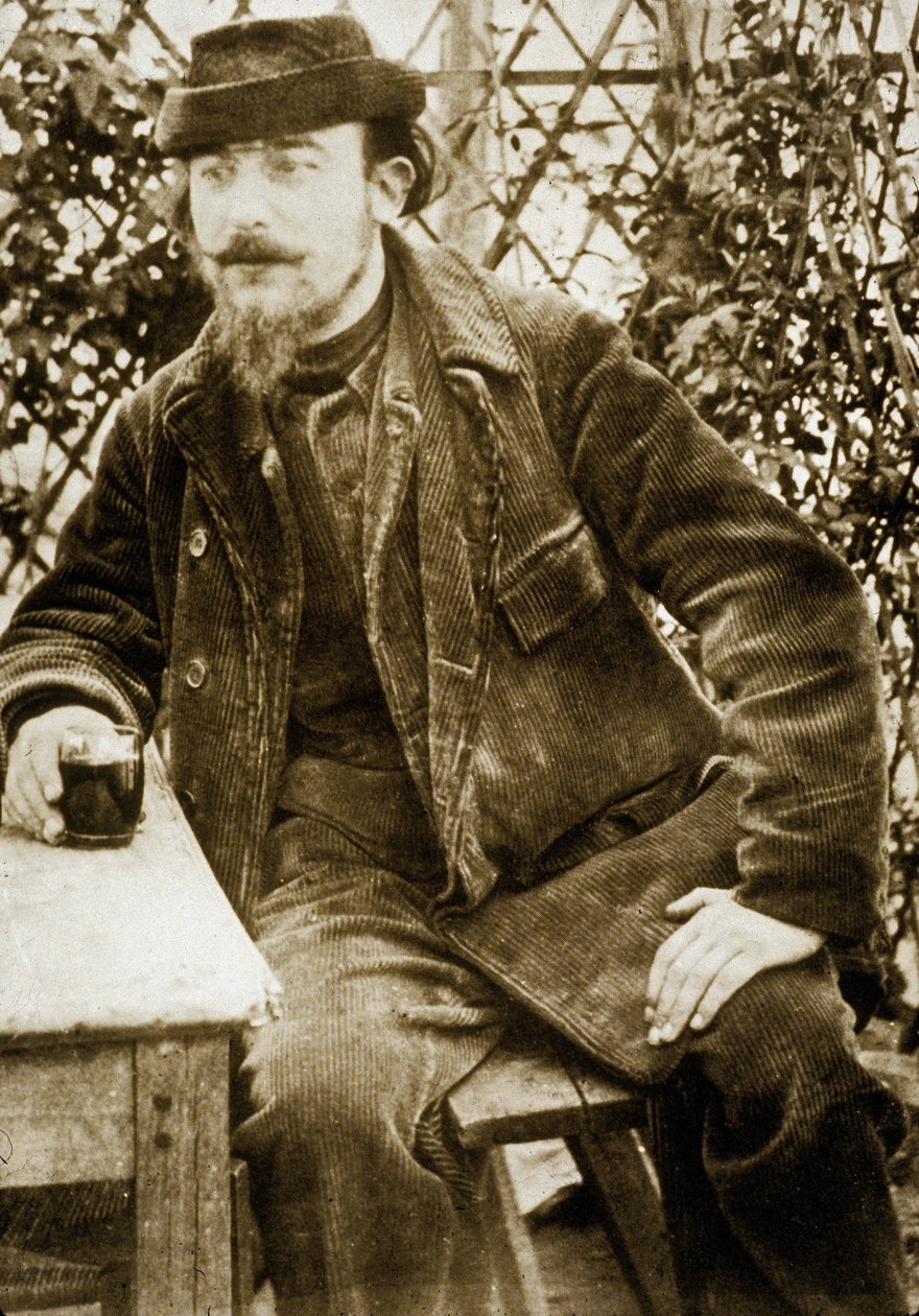 Den franske komponist Erik Satie (s/h foto) af Photographer French