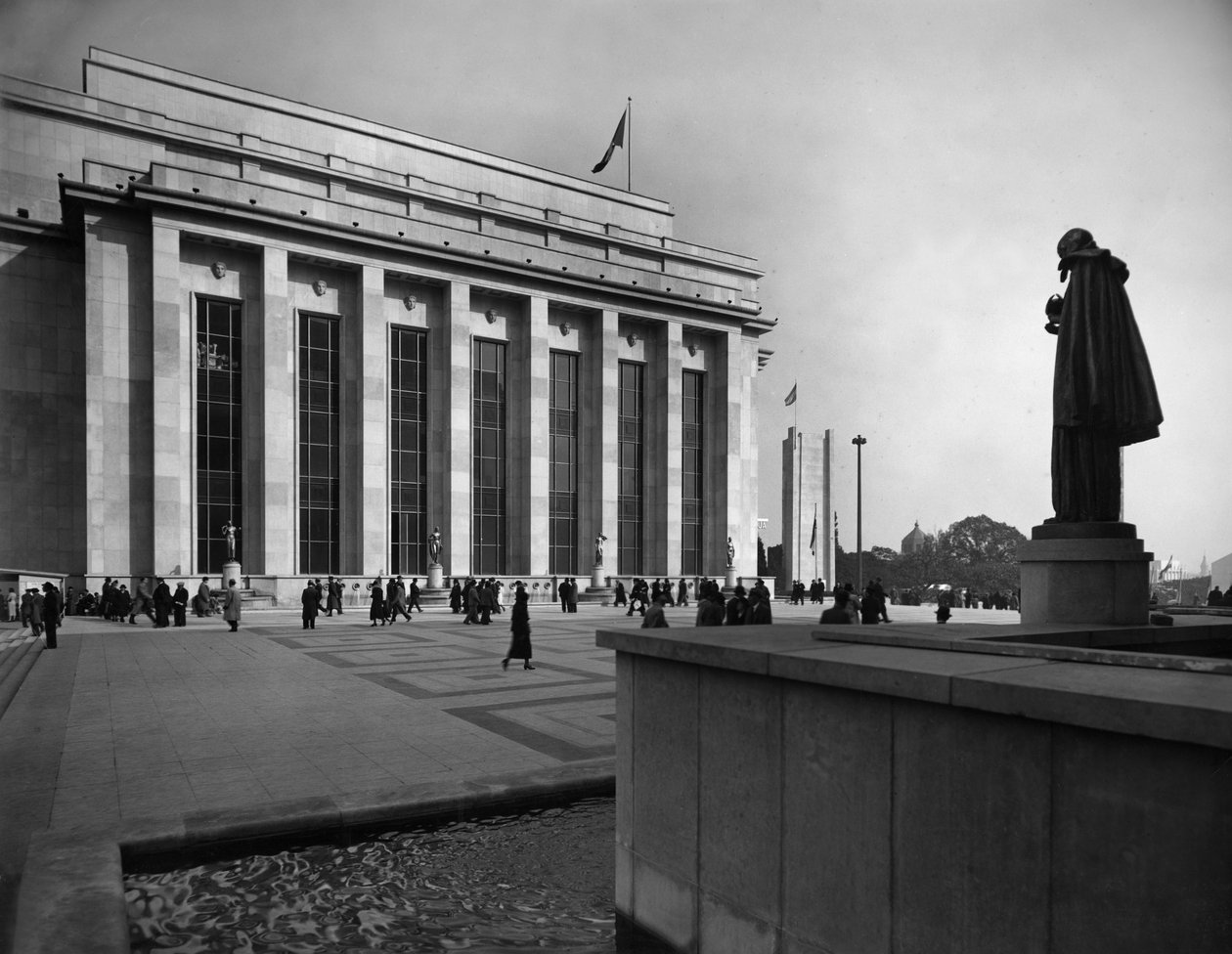 Trocadero Esplanade i Paris af Photographer French