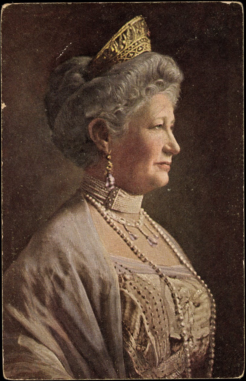 Kunstner Ak Kejserinde Auguste Victoria, Portræt, Krone, Smykker (s/h foto) af Photographer German