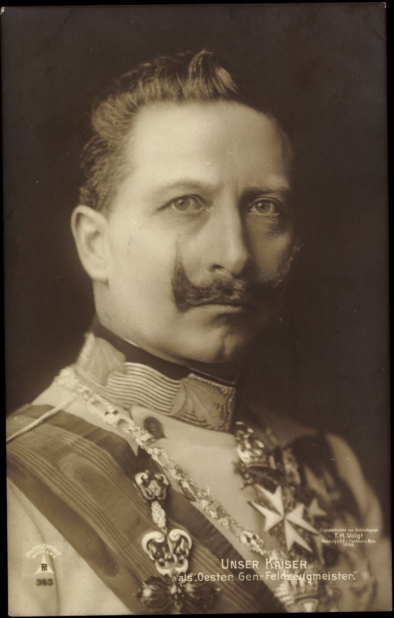 Kaiser Wilhelm 2 som østrigsk general Feldzeugmeister af Photographer German