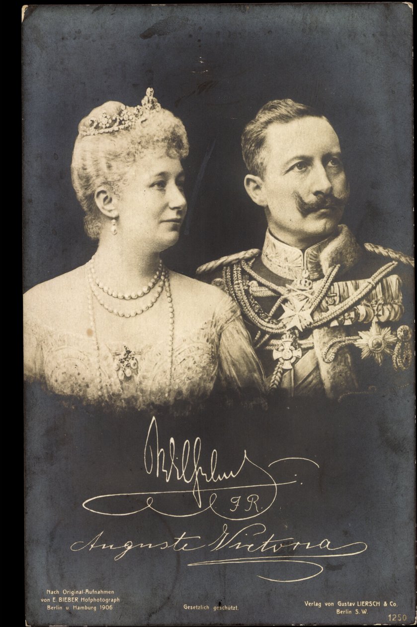 Kejser Wilhelm II, Auguste Viktoria, Liersch 1250 af Photographer German