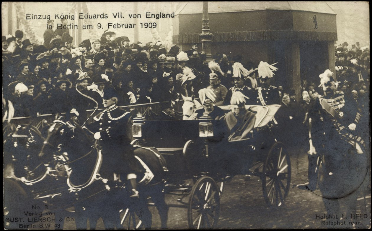 Kong Eduard VII mod England i Berlin, 9. februar 1909 af Photographer German