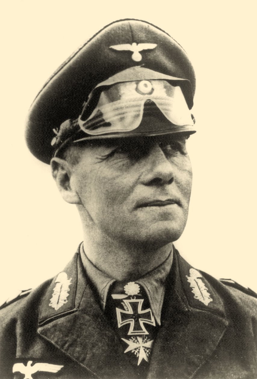 Portræt af general Erwin Rommel ca. 1942 (s/h-foto) af Photographer German