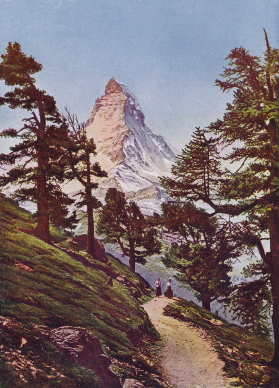 Matterhorn, Zermatt, Schweiz (foto i farver) af Photographer Swiss
