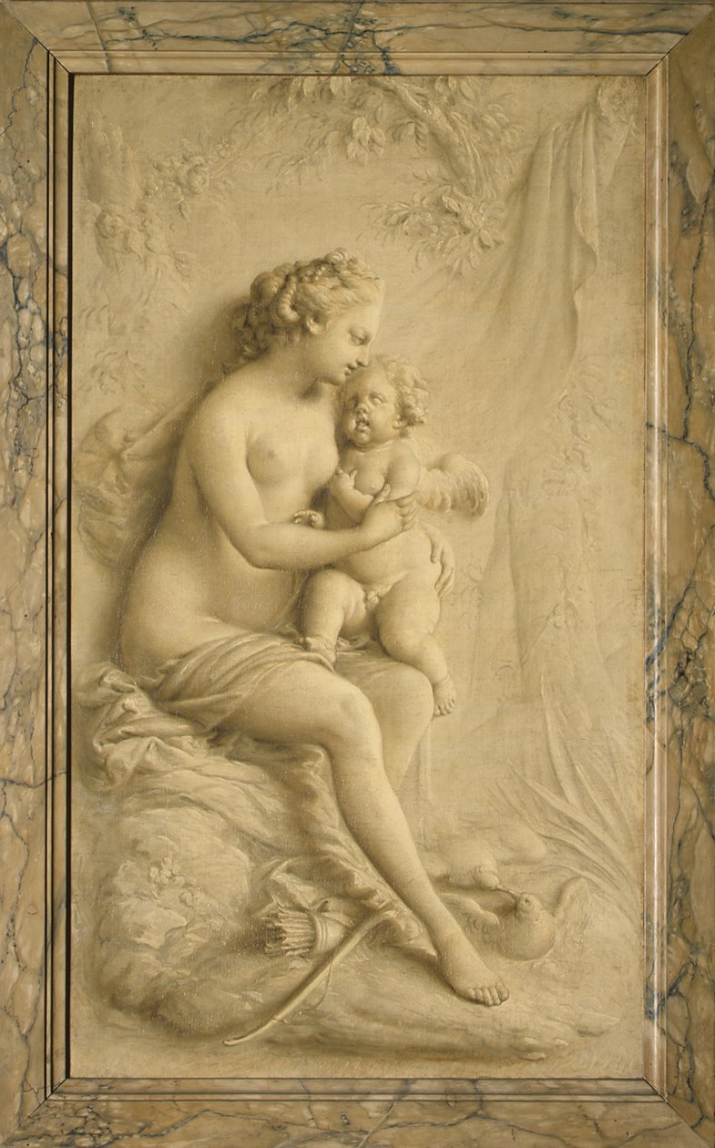 Venus og Amor af Piat Joseph Sauvage