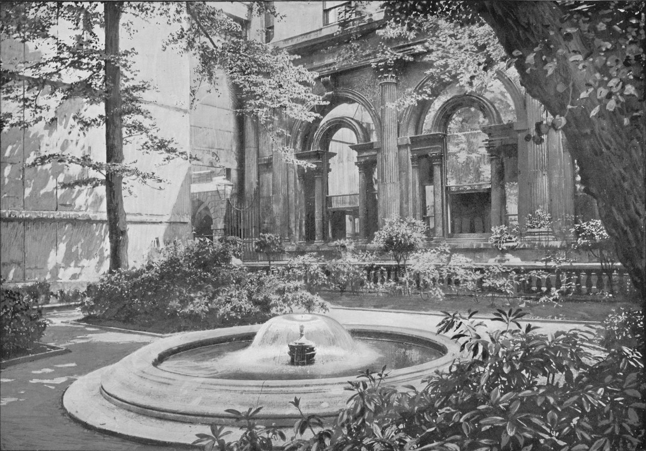 Bank of England Fountain, City of London, c1910 1911 af Pictorial Agency