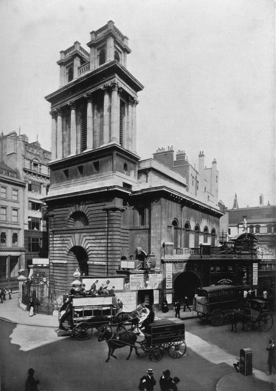 Church of St Mary Woolnoth, City of London, c1910 1911 af Pictorial Agency