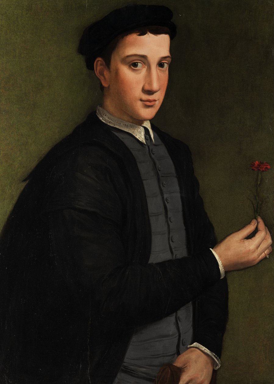 Ung mand med en nellike af Pier Francesco Foschi