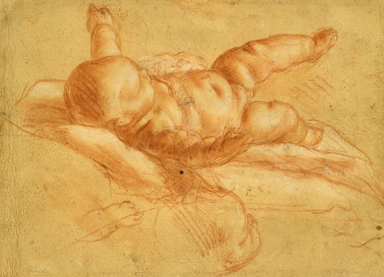 Studie af et nøgent spædbarn af Pier Francesco Mola