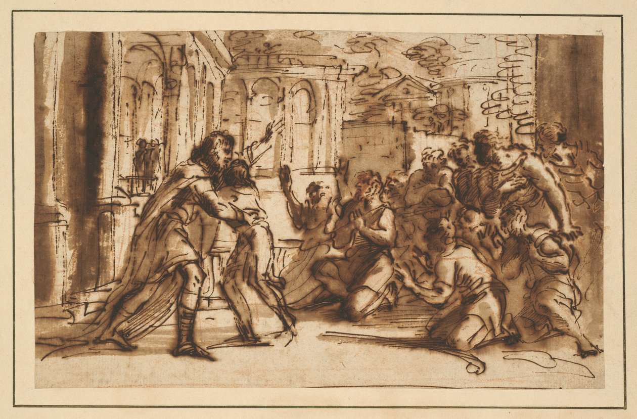 Joseph hilser sine brødre af Pier Francesco Mola