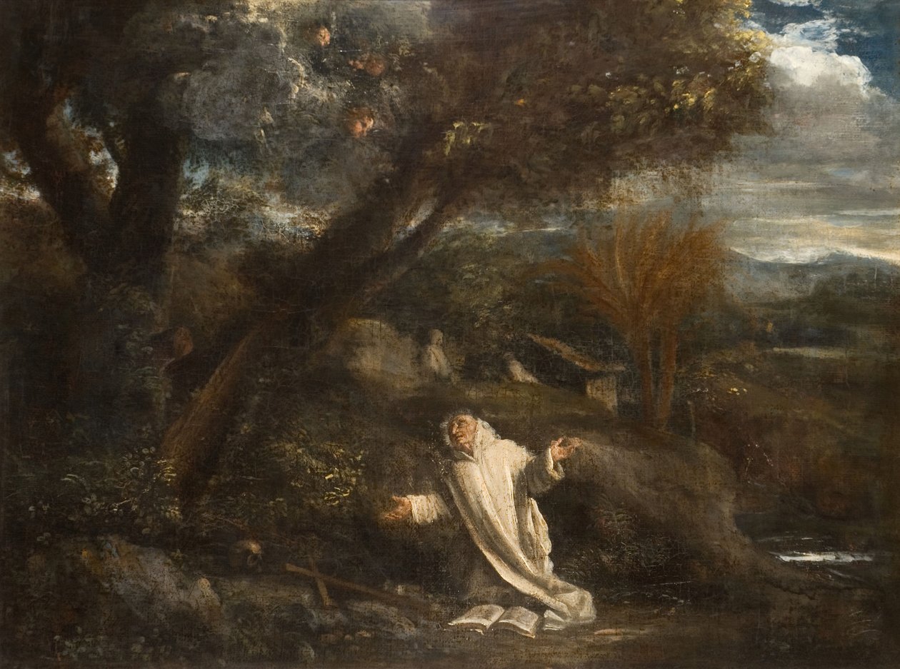 Landskab med en helgen i ekstase, 1612-1647. af Pier Francesco Mola