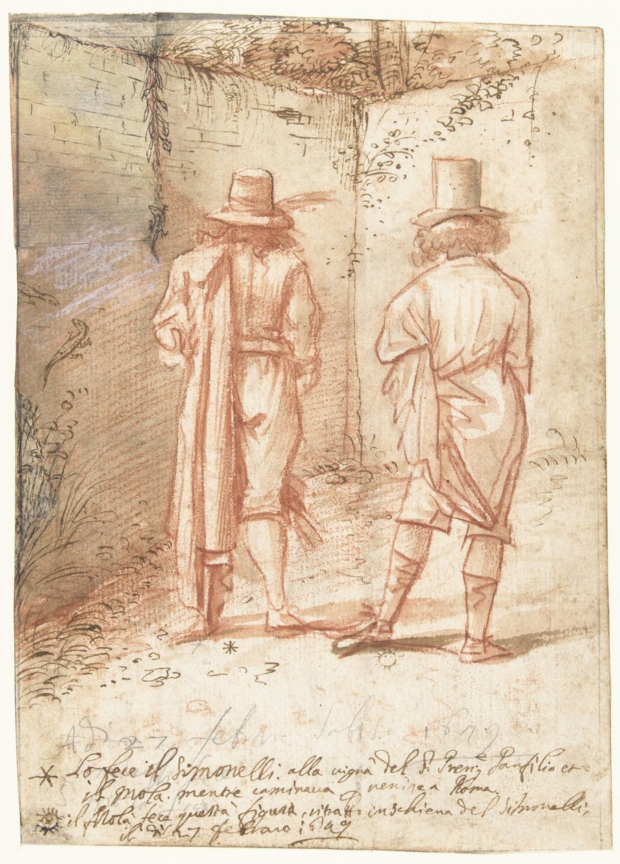 Portrætter af Pier Francesco Mola og Niccolò Simonelli af Pier Francesco Mola