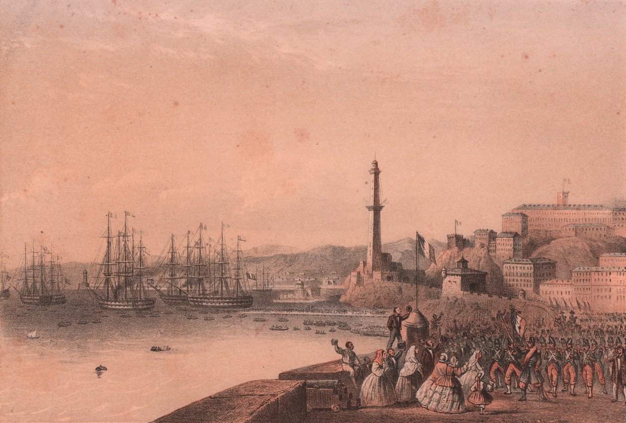 Landgang af franske tropper i Genova, Ligurien af Blaise Nicolas Le Sueur