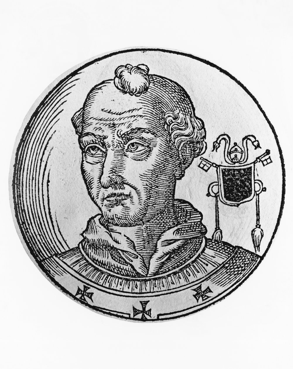Portræt af Adrian II (792-872) af Blaise Nicolas Le Sueur