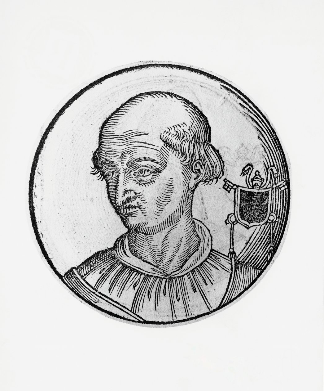 Portræt af Benedikt VIII (Theophylactus III af Tusculum, ca. 980-1024) af Blaise Nicolas Le Sueur