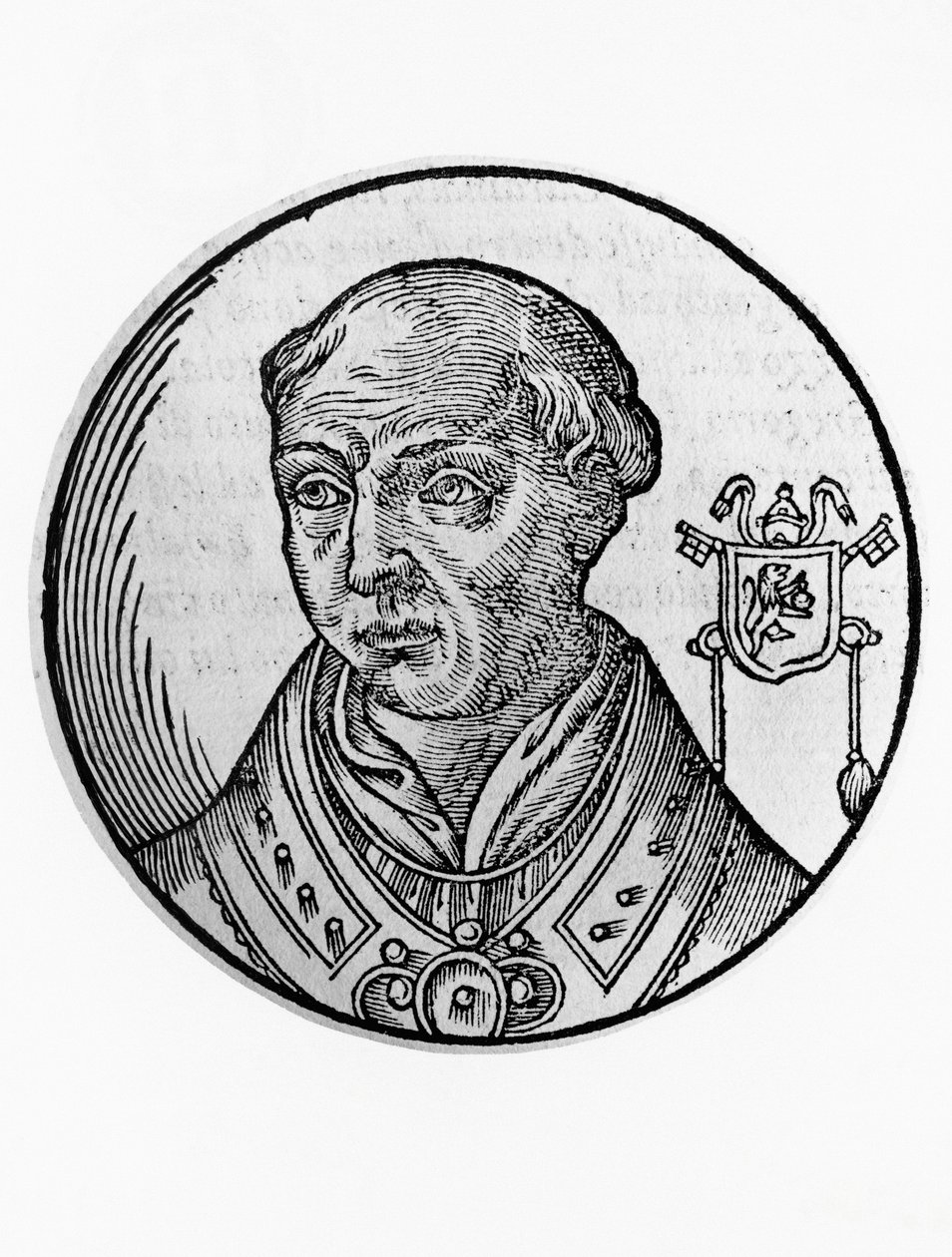 Portræt af Calixtus II (Guy de Burgundy, ca. 1060-1124) af Blaise Nicolas Le Sueur