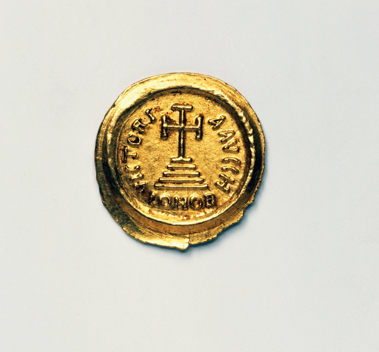 Solidus af den byzantinske kejser Heraclius, byzantinske mønter, 7. århundrede e.Kr. af Blaise Nicolas Le Sueur