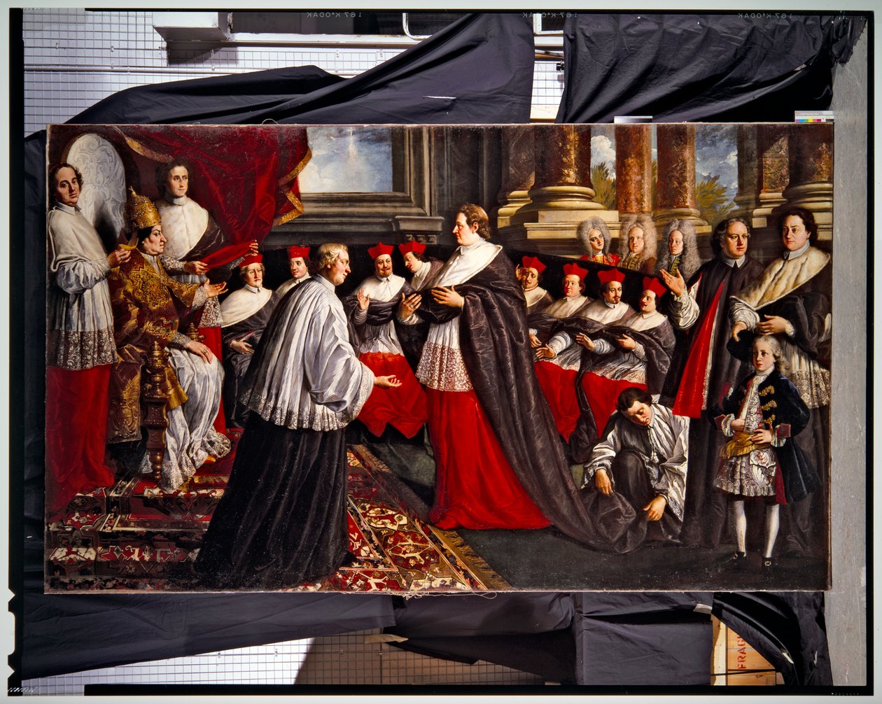 Kroning af pave Clement  Innocent VIII (par) (maleri) af Pier Leone Ghezzi