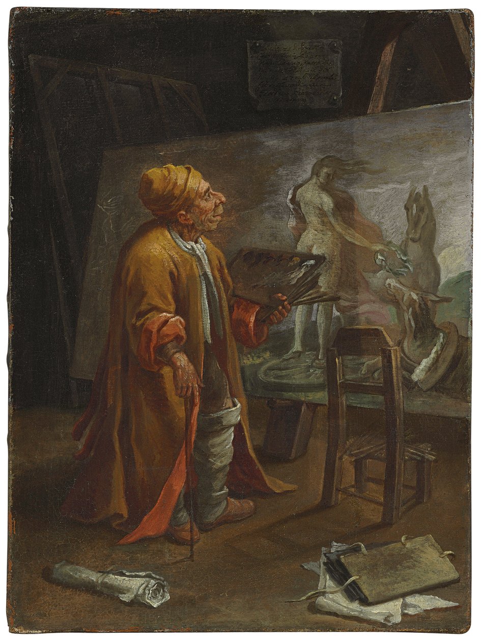 Paolo Matteis i sit studie af Pier Leone Ghezzi
