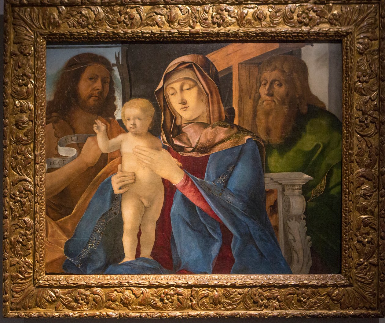 Madonna med Barnet og Johannes Døberen og Sankt Andreas af Pier Maria Pennacchi