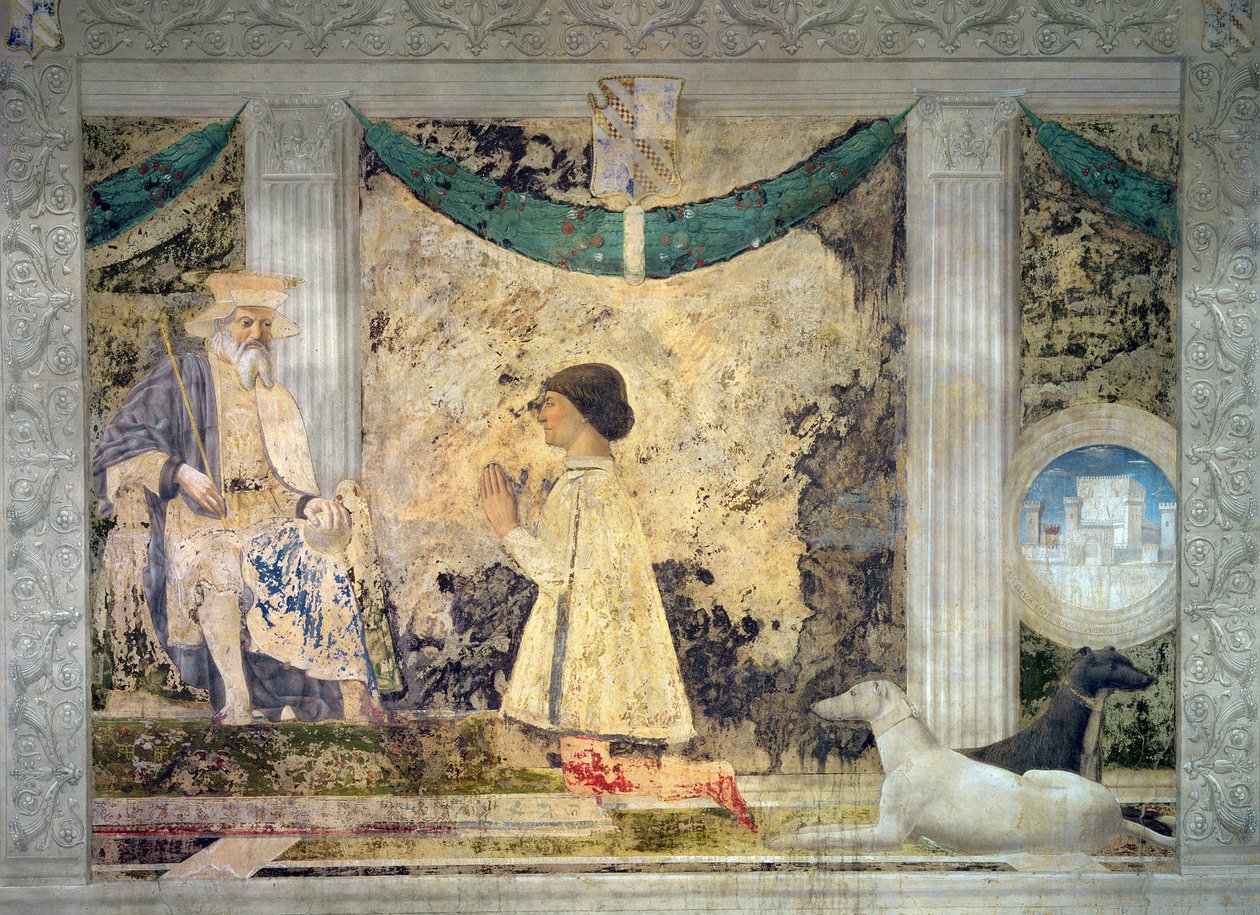 Sigismondo Malatesta (død 1468) knælende foran sin beskytter, den hellige Sigismund af Burgund, 1451 af Piero della Francesca