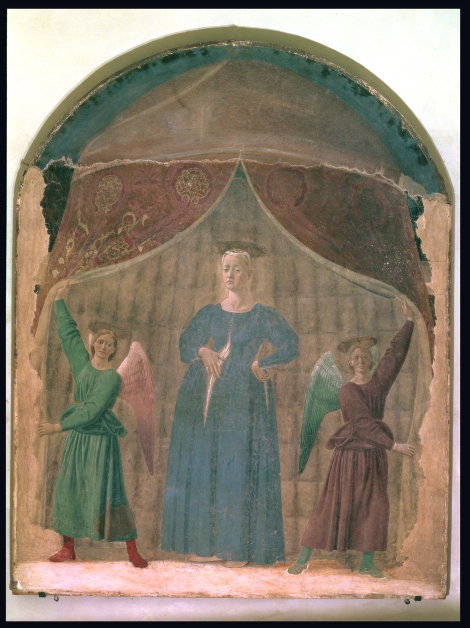 Madonna del Parto, ca. 1460 (før-restaurering) (se også 169194) af Piero della Francesca