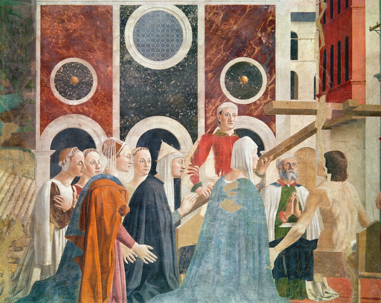 Verifikationen af det sande kors, afsluttet 1464 (detaljer) af Piero della Francesca