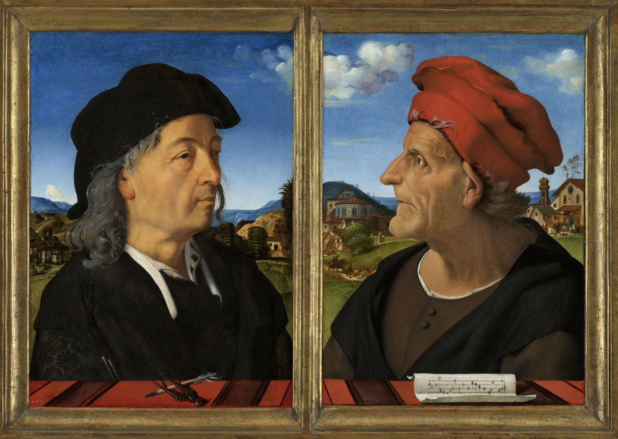 Portrætter af Giuliano og Francesco Giamberti da Sangallo, 1482-5 af Piero di Cosimo