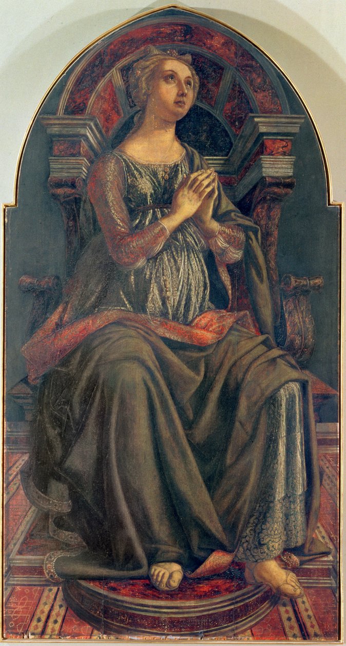 Hope, fra en række paneler, der afbilder dyderne designet til rådskammeret i Købmandslauget, 1469 (tempera på panel) af Piero del Pollaiolo