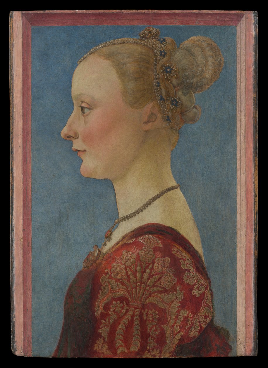 Portræt af en kvinde, ca. 1480 (tempera på træ) af Piero del Pollaiuolo