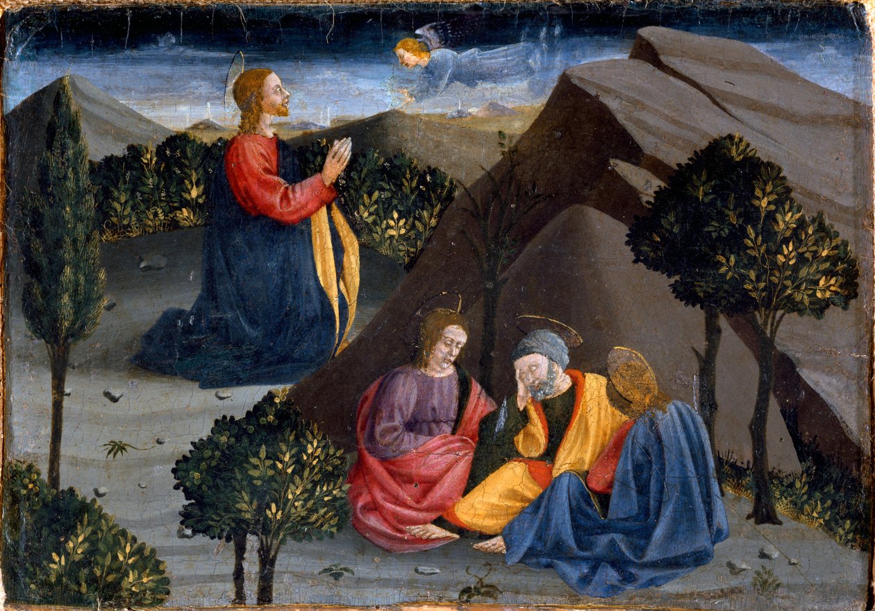 Polyptych of the Misericordia: bøn i olivenhaven af Piero della (school of) Francesca