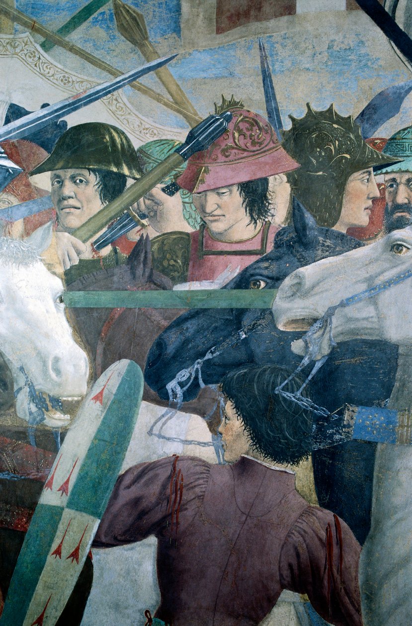 Detalje fra The Legend of the True Cross, der viser slaget ved Heraclius I af Byzans mod Chosroes II, af Piero della Francesca af Piero della Francesca