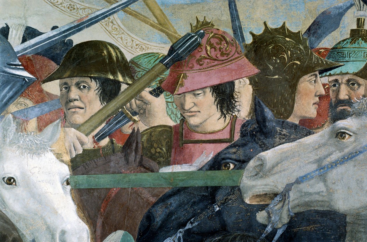 Detalje fra The Legend of the True Cross, der viser slaget ved Heraclius I af Byzans mod Chosroes II, af Piero della Francesca af Piero della Francesca